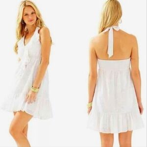 White Lilly Pulitzer Halter Dress